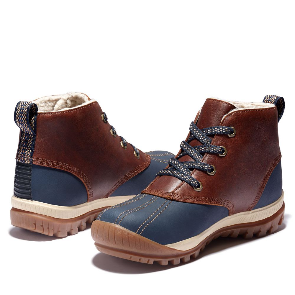 Botas de Seguridad Timberland Mujer Mt. Hayes Waterproof Marrones/Azules - Chile IQG-170825